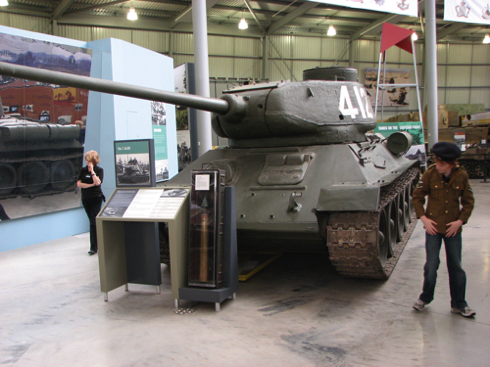 T-34/85. Used in WWII but this example was made in Czechoslovakia & captured from the Communists in the Korean War